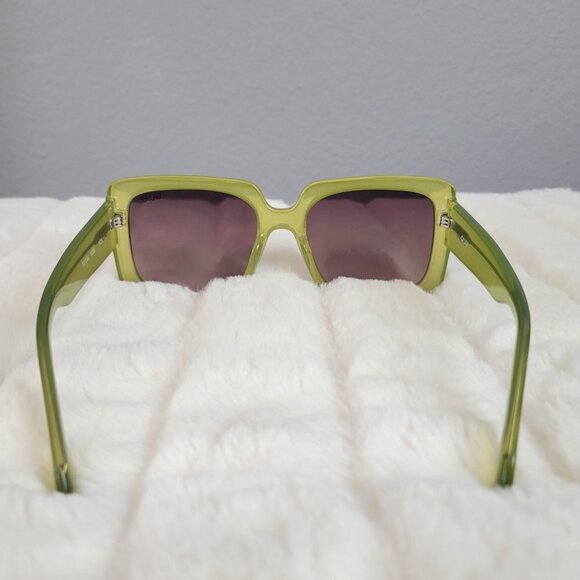 QUAY // ltd ed paris hilton premium-injection green frames brown fade lens main image 3